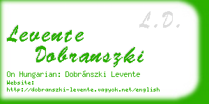 levente dobranszki business card